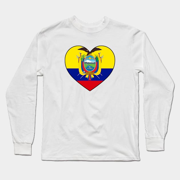 Heart - Ecuador _095 Long Sleeve T-Shirt by Tridaak